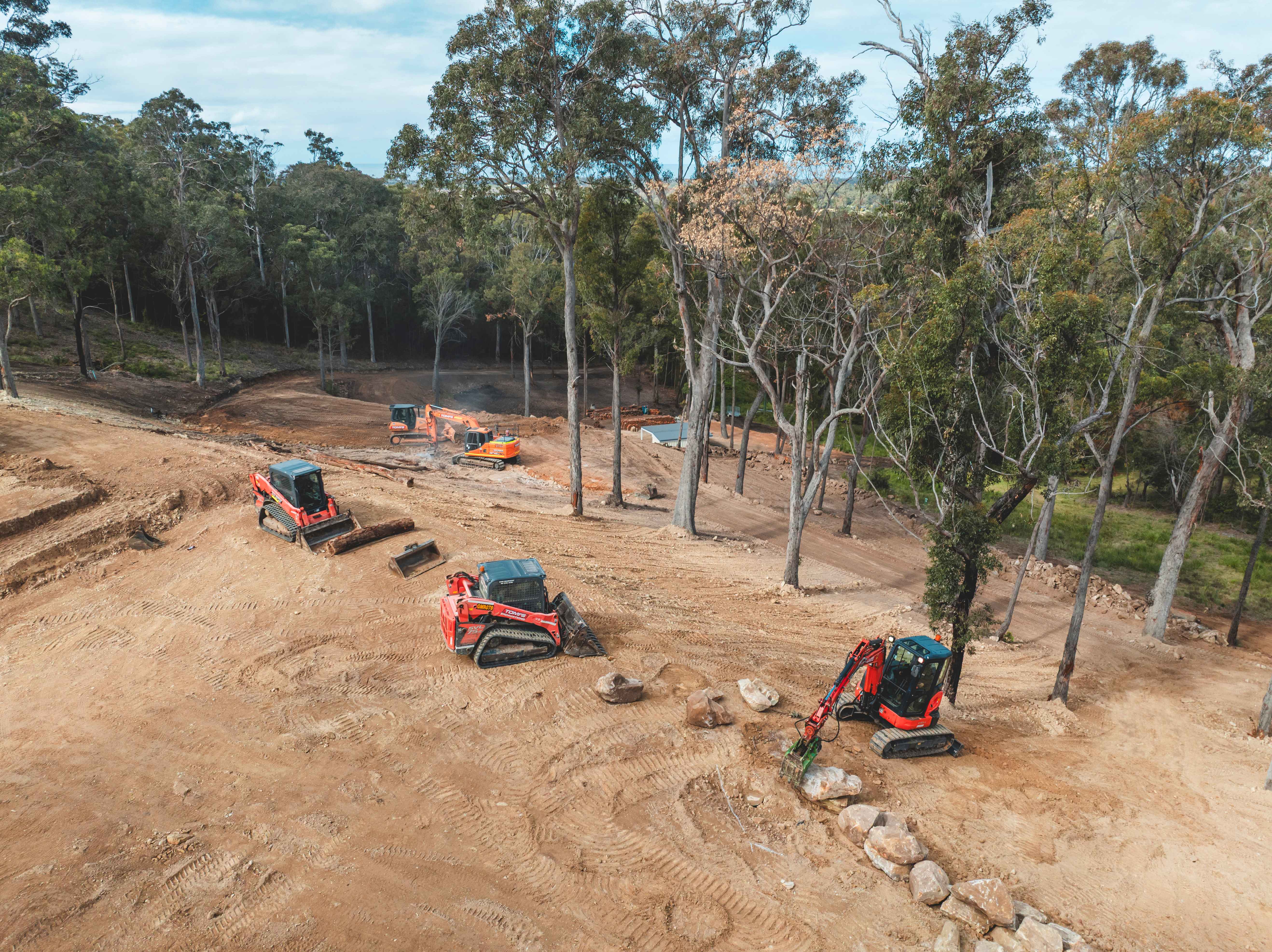 Heavy machinery at work