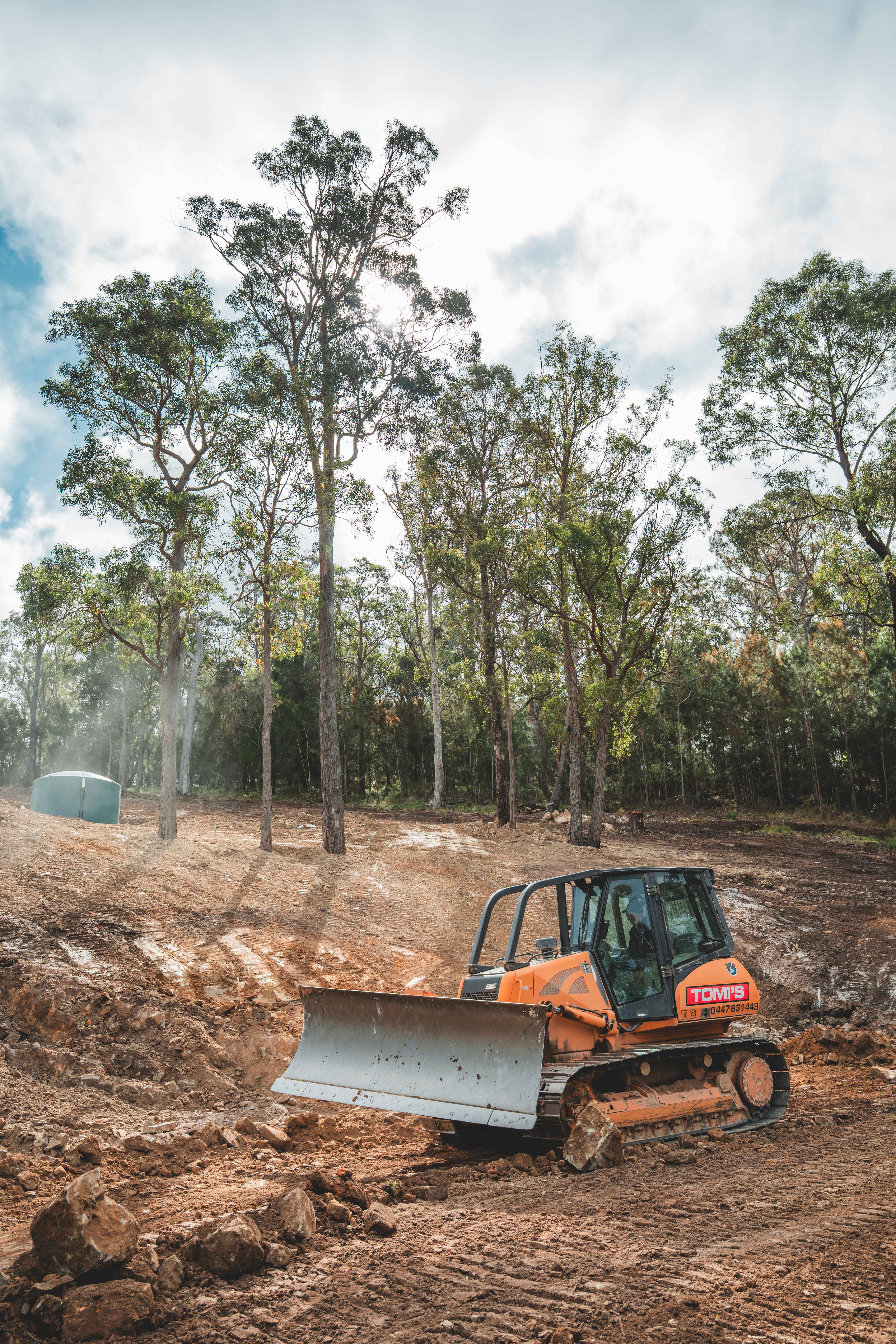 Bobcat loader in operation